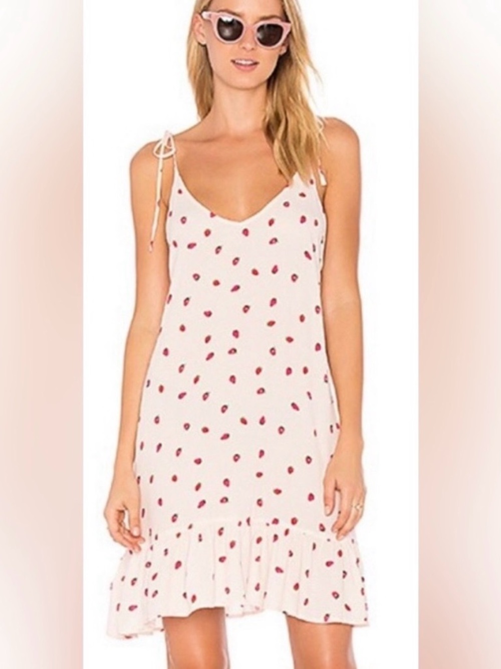 Rails Freya Strawberry Print Mini Dress Size Small